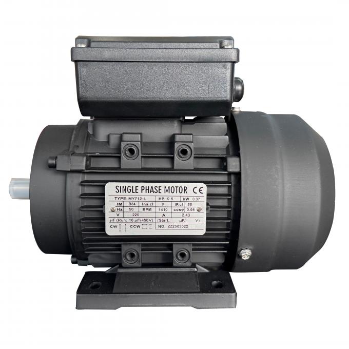 موتور الکتریکی آسنکرون تک فاز با خازن راه&zwnj;انداز-کارکرد 1410 دور در دقیقه 0.37 کیلووات 0.5 اسب بخار ولتاژ 220 ولت متناوب 50 هرتز/60 هرتز توان نامی 0